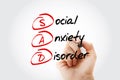 SAD - Social Anxiety Disorder acronym Royalty Free Stock Photo