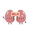 Sad suffering sick cute kidneys