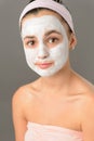 Sad teenage girl face mask skin beauty Royalty Free Stock Photo