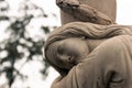 sculpture sad thinking woman statue Royalty Free Stock Photo