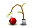 Sad Tiny Christmas Tree Royalty Free Stock Photo