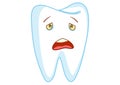Sad Tooth Cartoon Character Illustration Royalty Free Stock Photo
