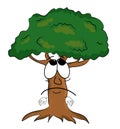 Sad tree cartoon