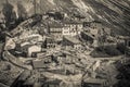 Sad view of Castelluccio di Norcia village destroyed by strong earthquake of central Italy