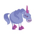Sad violet unicorn
