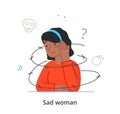 Sad woman concept