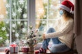 Christmas holiday during pandemic coronavirus COVID 19 concept Royalty Free Stock Photo