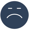 sad, worried Vector Isolated Icon which can easily modify or edit