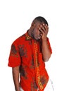 Sad young black man. Royalty Free Stock Photo