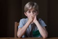 Sad young boy Royalty Free Stock Photo