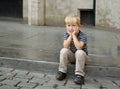 Sad young boy Royalty Free Stock Photo