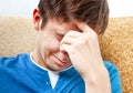 Sad Young Man Crying Royalty Free Stock Photo