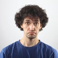 Sad young man portrait. Royalty Free Stock Photo