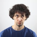 Sad young man portrait. Royalty Free Stock Photo