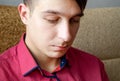 Sad Young Man Portrait Royalty Free Stock Photo