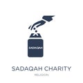 Sadaqah Charity icon. Trendy flat vector Sadaqah Charity icon on