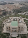 Saddam Hussein`s deserted palace in Babylon in Iraq seen from air. Royalty Free Stock Photo