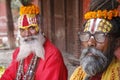 Saddhu in durbar square, kathmandu Royalty Free Stock Photo