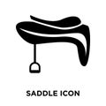 Saddle icon vector isolated on white background, logo concept of Royalty Free Stock Photo