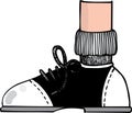 Saddle shoe cartoon