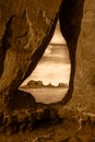 The Teardrop Arch in Monument Valley Navajo Tribal Park, Utah