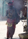 Sadhu dressed for diwali celebration