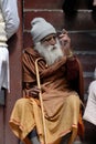 Sadhu old Hindu holy man in Gangotri Royalty Free Stock Photo