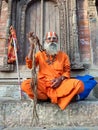 Sadhu From Patan Durbar Square Nepal Kathmandu Ancient Religion Hinduism Sage Monk Royalty Free Stock Photo