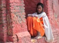 Sadhu religious ascetic mendicant man Royalty Free Stock Photo