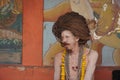 The Sadhu who came to Varanasi from another country image image Dashashwamedh Ghat Royalty Free Stock Photo