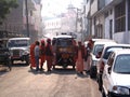 Sadhus Around Rickshaw