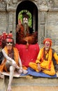 Sadhus in a temple near Sri Pashupatinath Temple