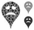 Sadly smiley map marker Composition Icon of Tremulant Parts