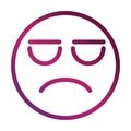 Sadness funny smiley emoticon face expression gradient style icon