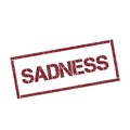 Sadness rectangular stamp. Royalty Free Stock Photo