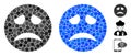 Sadness Smiley Mosaic Icon of Circles