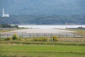 Sado airport runway 10 in Sado island, Niigata, Japan. Its operation is indefinitely suspended.