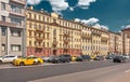 Sadovaya-Chernogryazskaya Street, view of residential and nonresidential houses built 1890-1903, Moscow Royalty Free Stock Photo