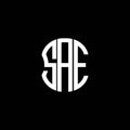 SAE letter logo abstract creative design.