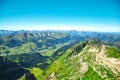 Saentis Mountain landscape, Swiss Alps Royalty Free Stock Photo