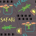 Safari abstraction, seamless pattern. Royalty Free Stock Photo