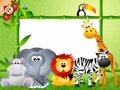 Safari animal cartoon Royalty Free Stock Photo
