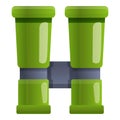 Safari binoculars icon, cartoon style Royalty Free Stock Photo