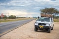 Safari car at Namibia Royalty Free Stock Photo