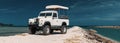 Safari car on offroad ,adventure trail Royalty Free Stock Photo