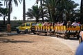 Safari car with tourists in zoo park, Elche, Spain