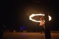 SAFARI DESERT EVENING FIRE SHOW DUBAI Royalty Free Stock Photo