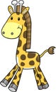 Safari Giraffe Vector Illustration