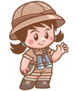 Safari Girl Royalty Free Stock Photo