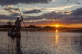 Safari guide with a tourist - Okavango Delta - Botswana Royalty Free Stock Photo